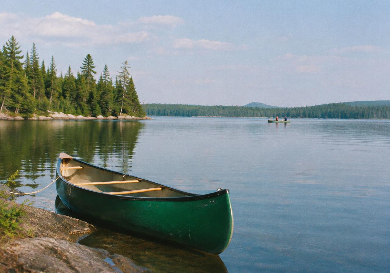 Canoes on the water